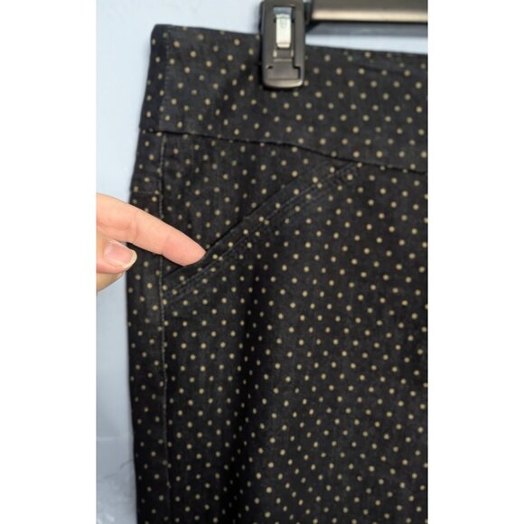 2 Westbound Woman The Park Ave Fit Capri Pants 20W Khaki Tummy Control polka dot - Picture 16 of 16